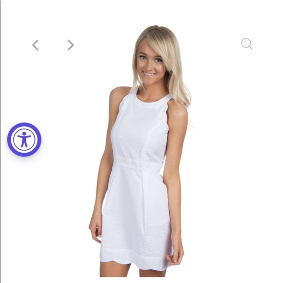 Lauren James seersucker white dress - Picture 1 of 2
